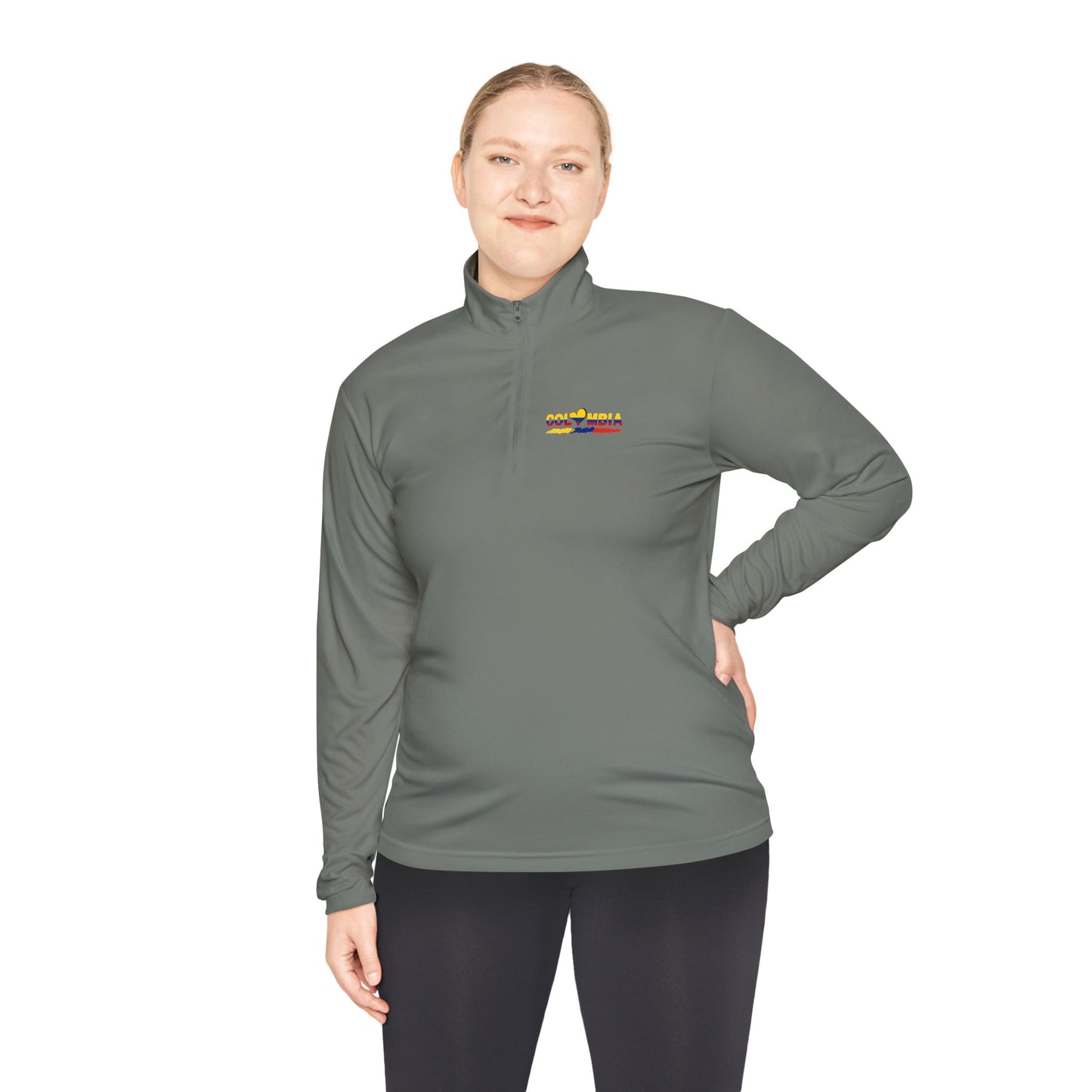 Colombia Flag Heart Unisex Quarter-Zip Pullover | Patriotic Pride