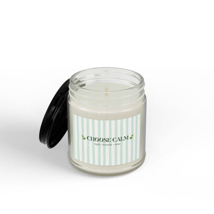 Choose Calm Motivational Scented Soy Candle | Wellness Gift