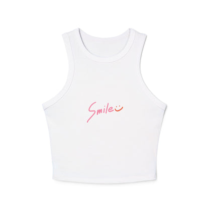 Smile Racer Tank Top | Positive Vibes Graphic Tee