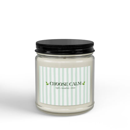 Choose Calm Motivational Scented Soy Candle | Wellness Gift