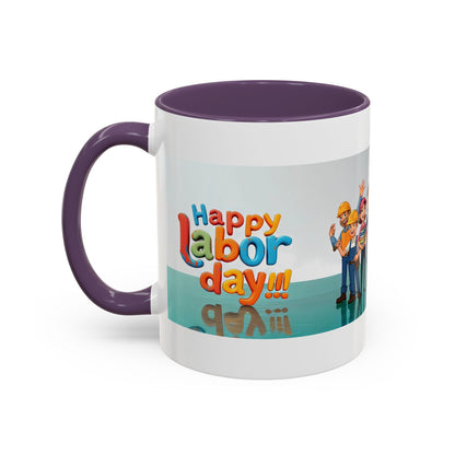 Happy Labor Day! Personalized Cartoon Mug - Worker Appreciation Gift