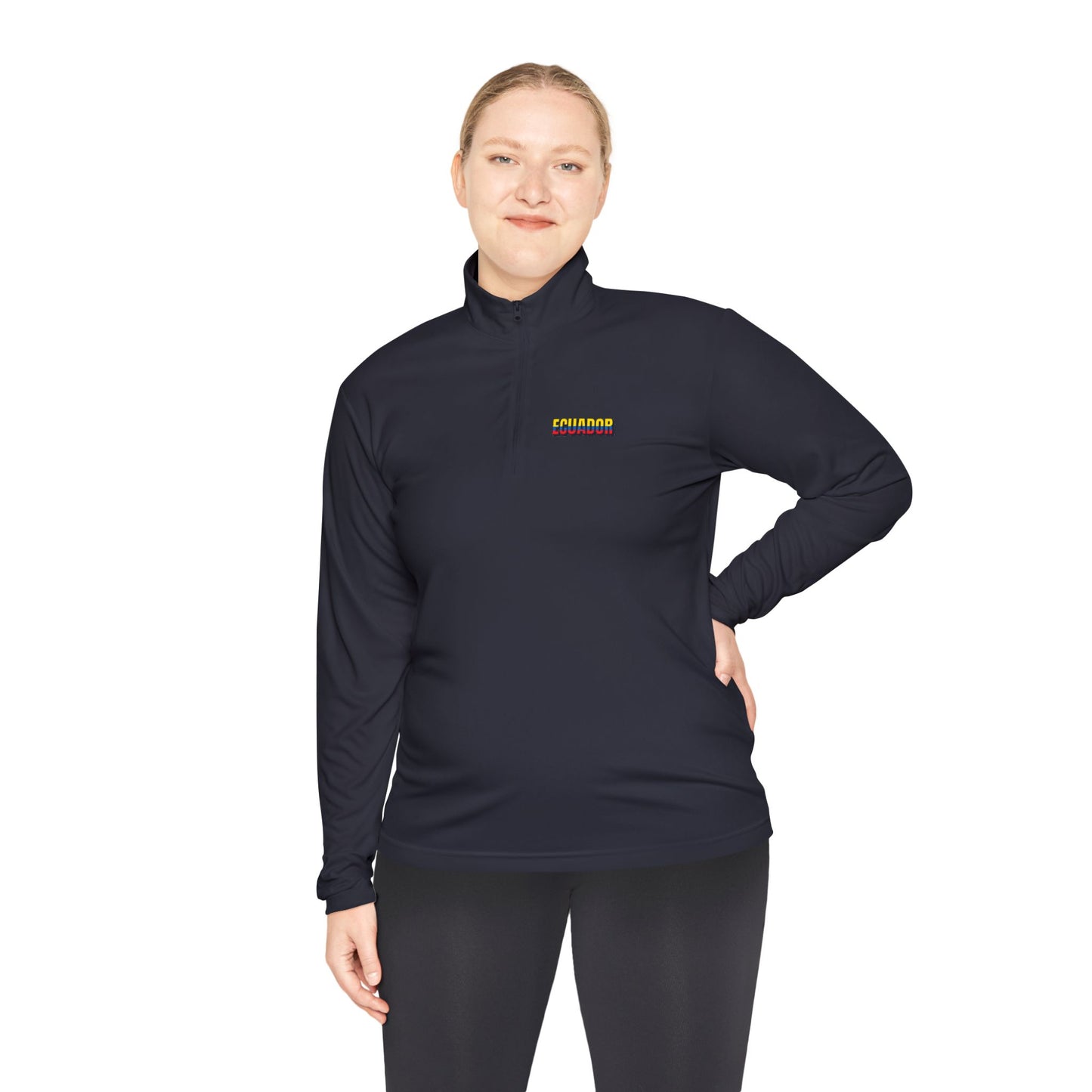 Ecuador Flag Quarter-Zip Pullover | Patriotic Sport Pullover