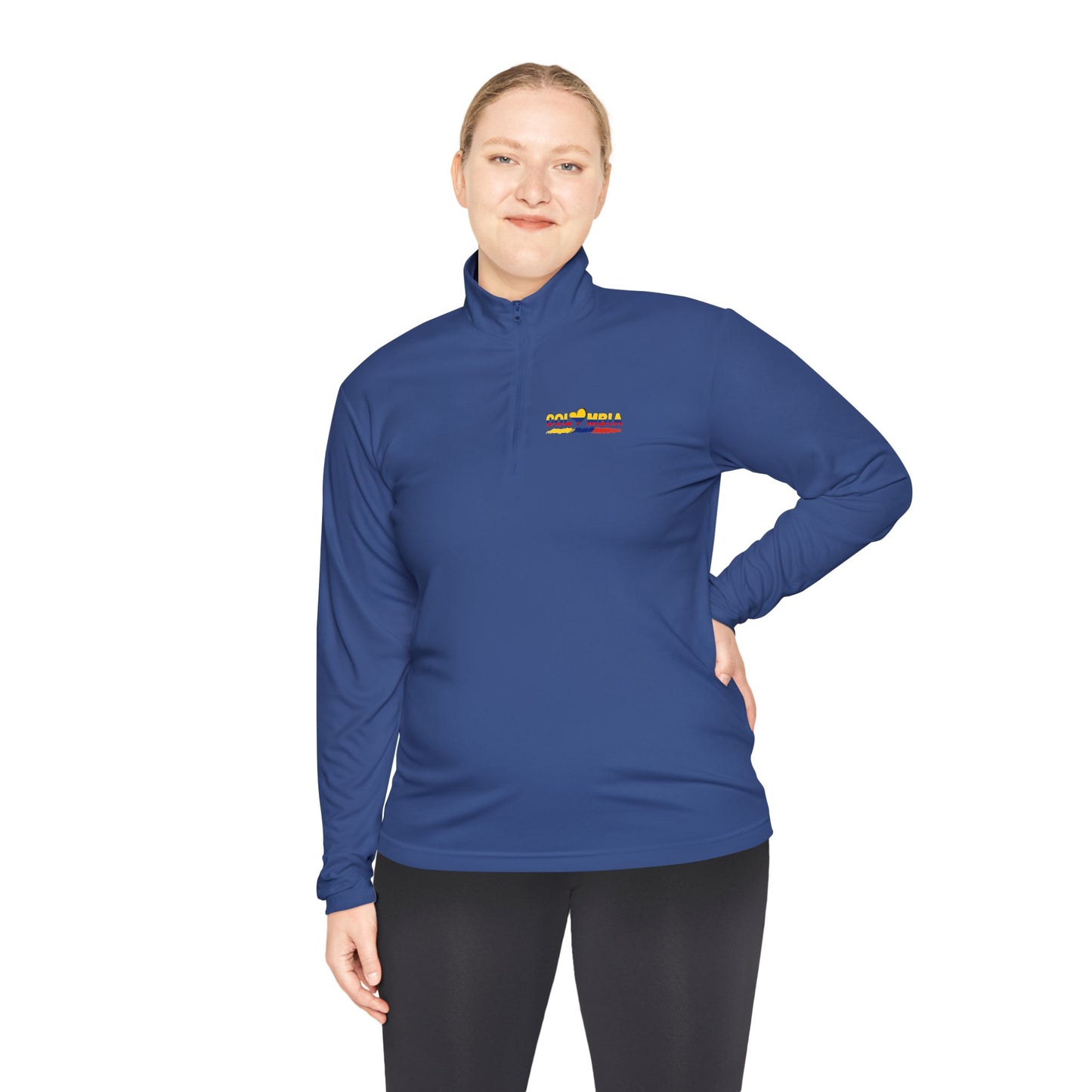 Colombia Flag Heart Unisex Quarter-Zip Pullover | Patriotic Pride