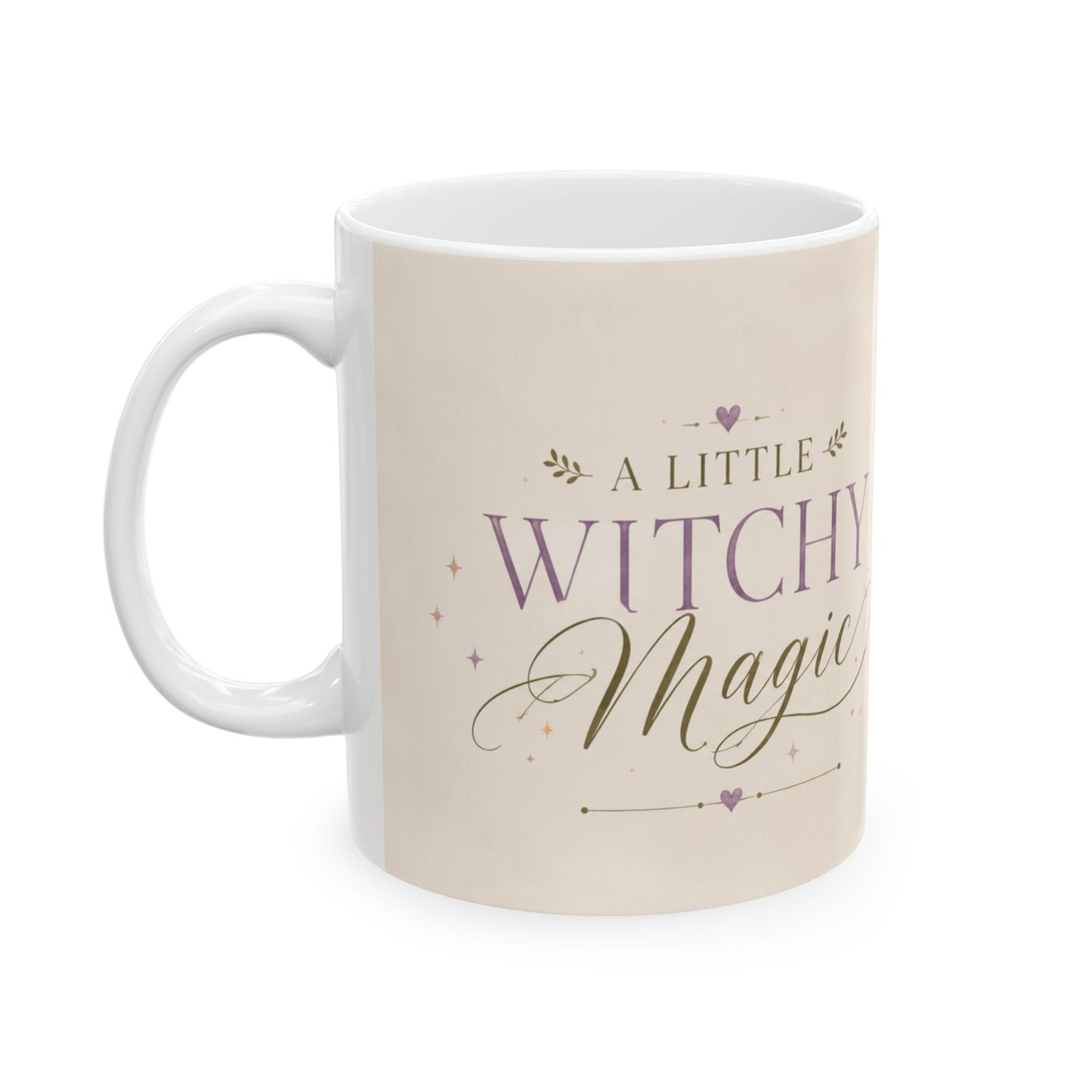 Witchy Magic Ceramic Mug — Cute Halloween Witch Pumpkin Lantern Coffee Cup (11oz/15oz)