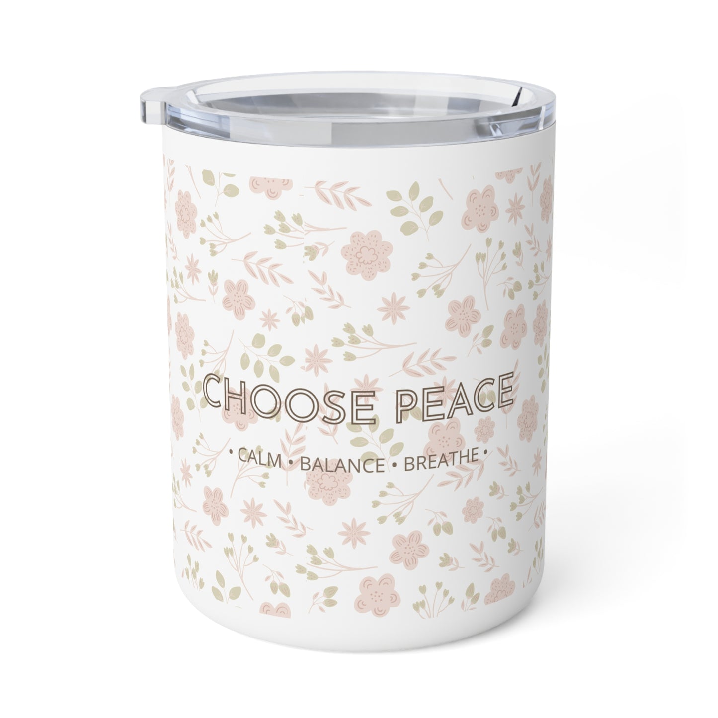 Peaceful Floral Insulated Coffee Mug | Mindfulness Gift