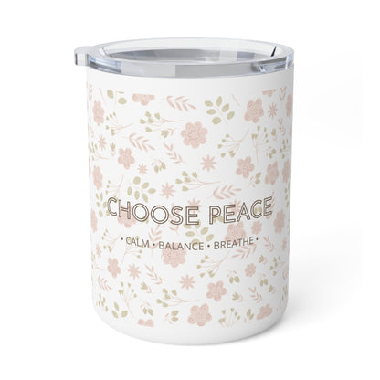 Peaceful Floral Insulated Coffee Mug | Mindfulness Gift