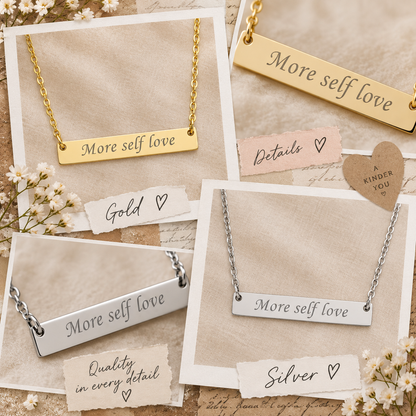 More Self Love Bar Necklace