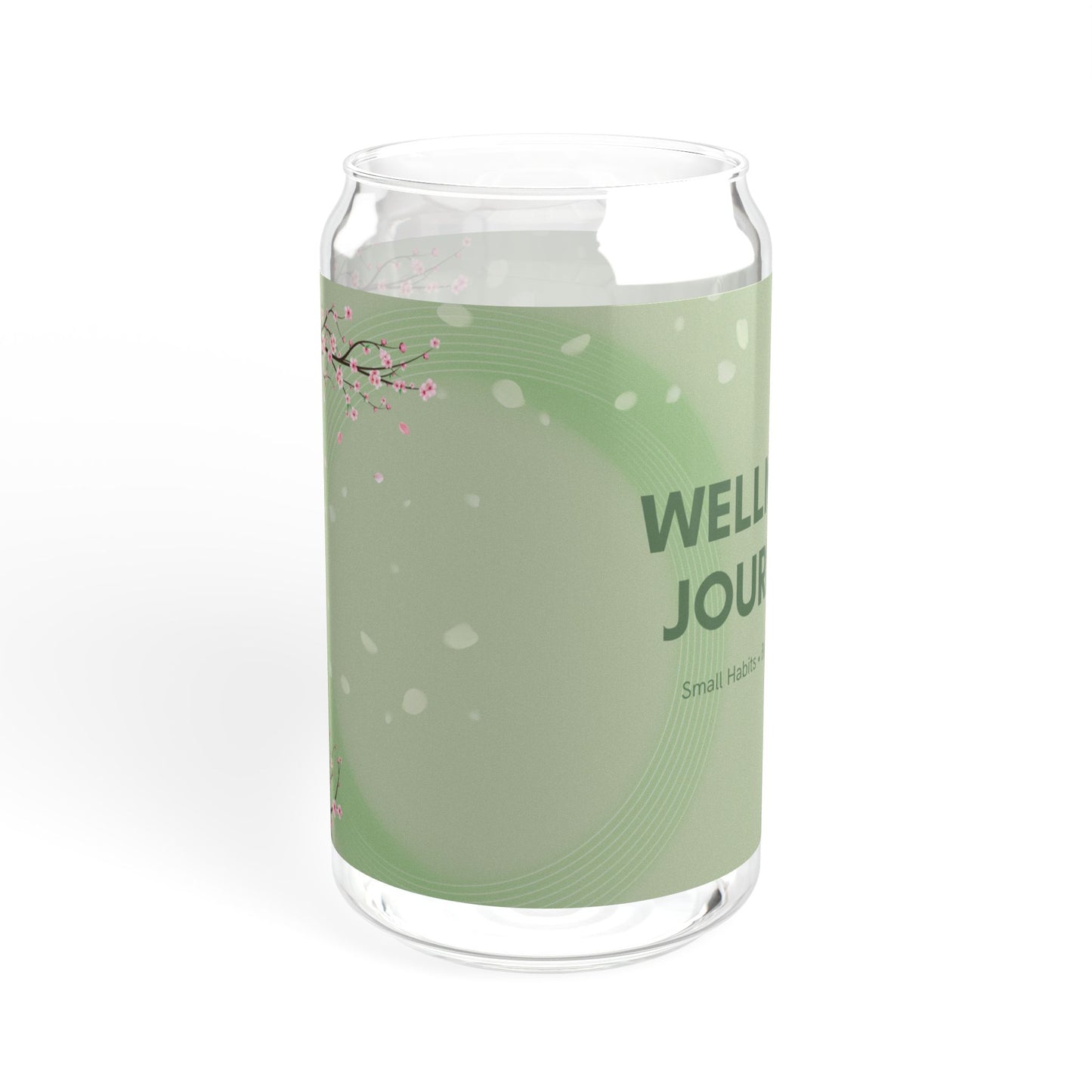 Wellness Journey Sipper Glass | Hydration Habit Tracker