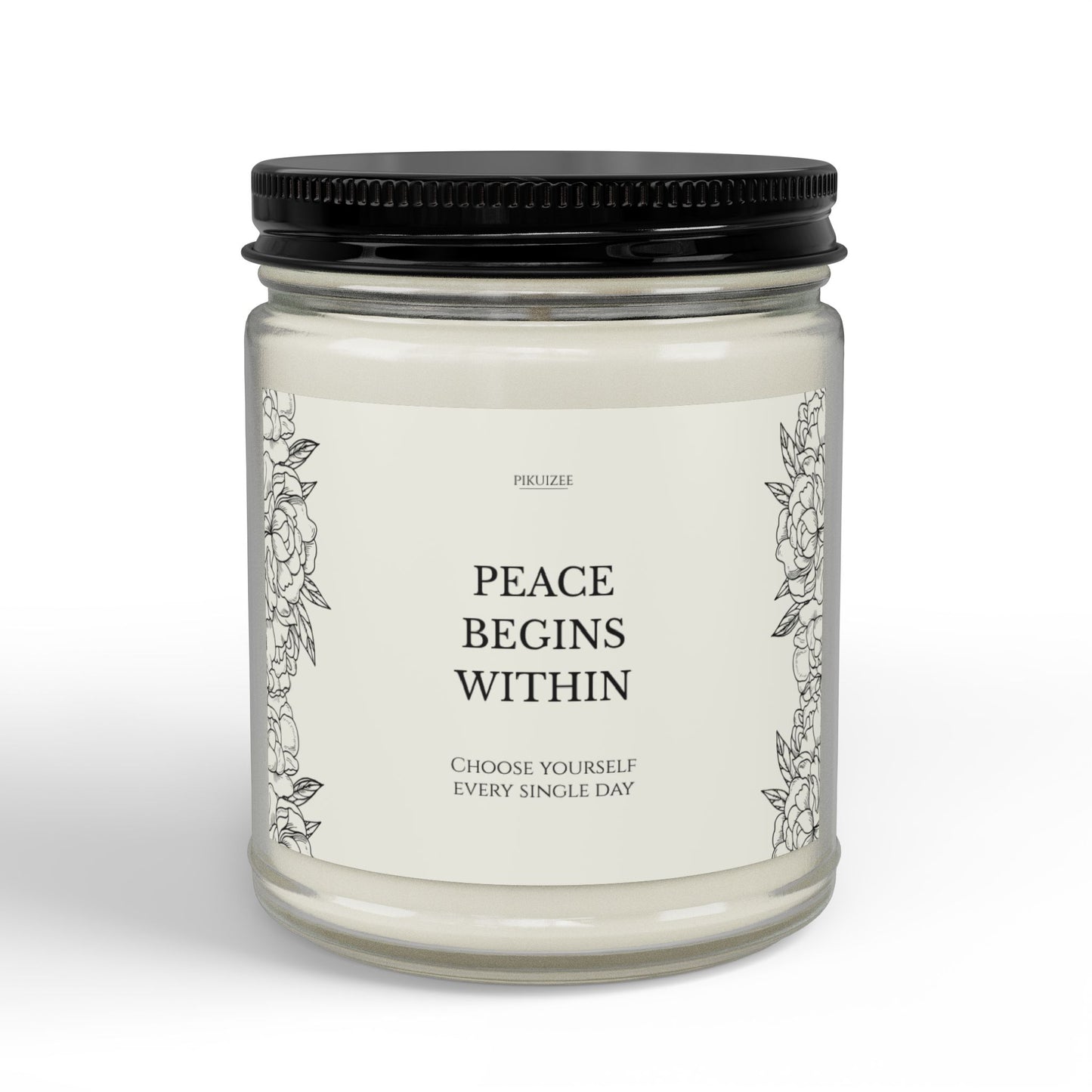 Peace Within Motivational Scented Soy Candle | Wellness Gift