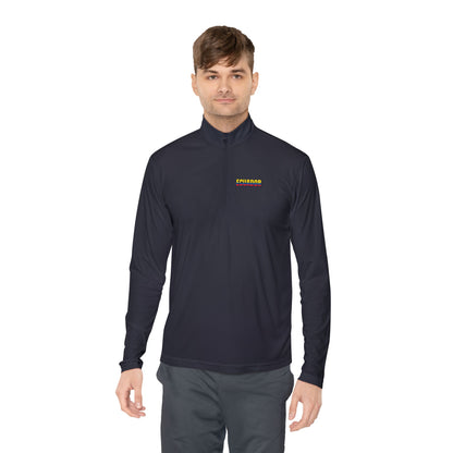 Ecuador Flag Quarter-Zip Pullover | Patriotic Sport Pullover
