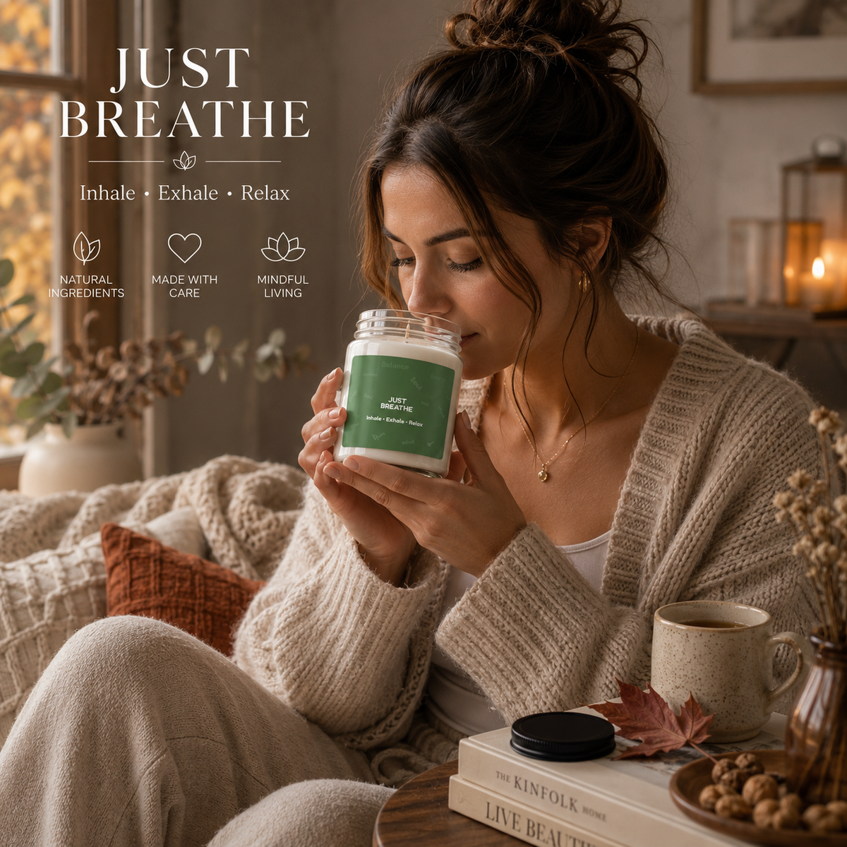 Just Breathe Mindfulness Candle