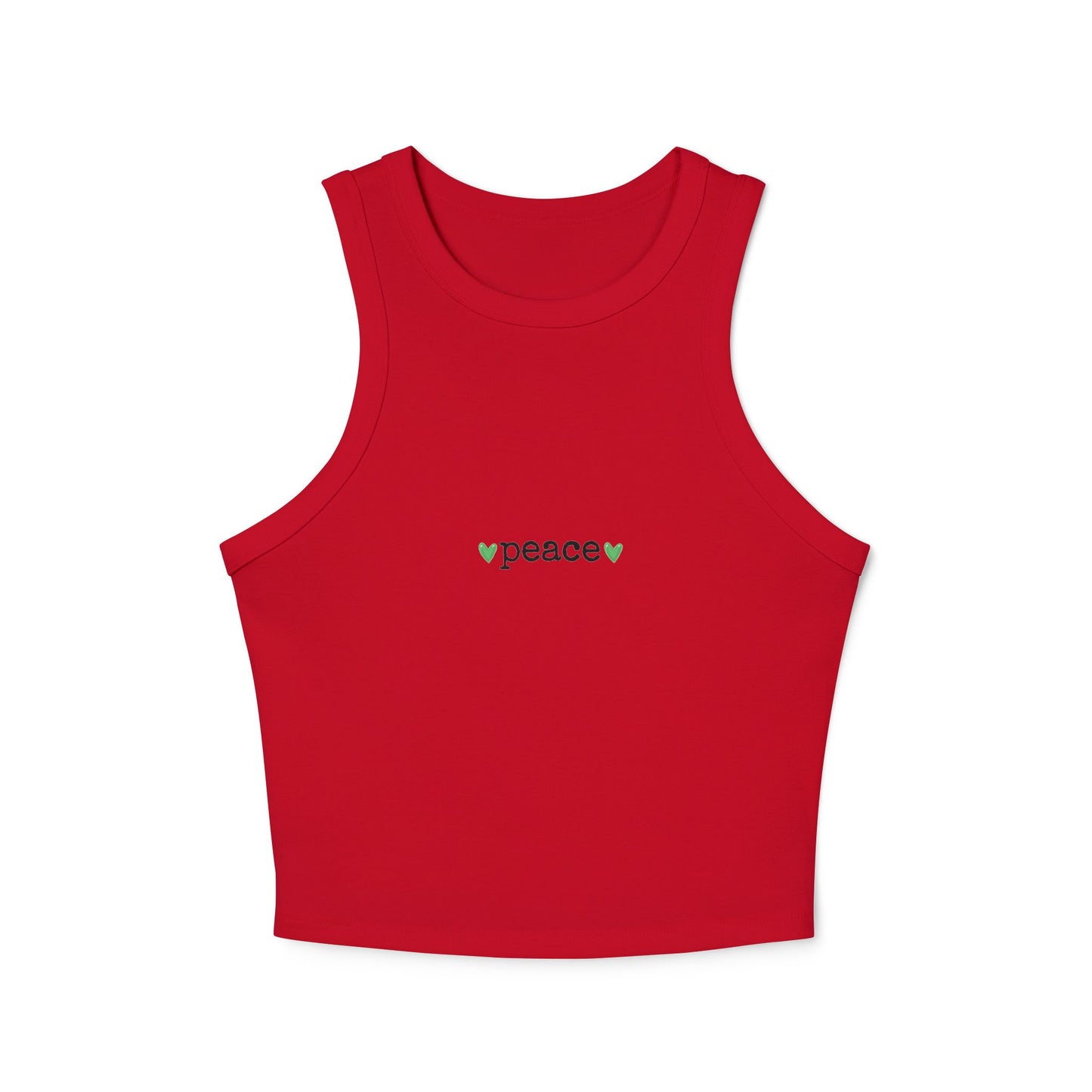 Peace Love Heart Women's Racer Tank Top | Mindful Fashion