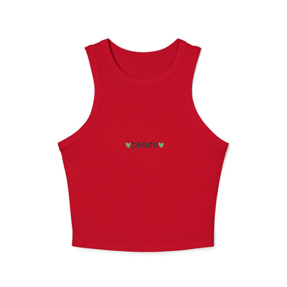 Peace Love Heart Women's Racer Tank Top | Mindful Fashion