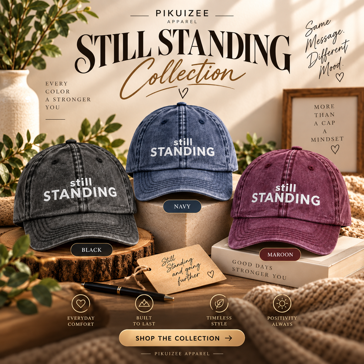 Still Standing Vintage Embroidered Cap