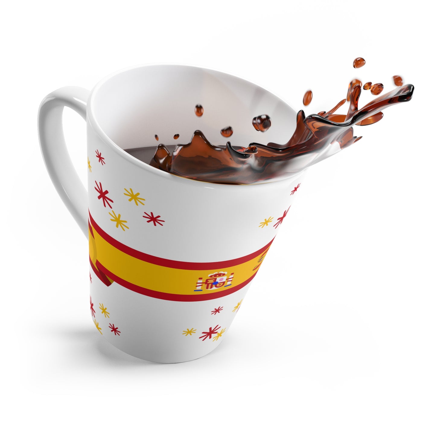 Spain Flag Latte Mug | Spanish Pride Coffee Gift