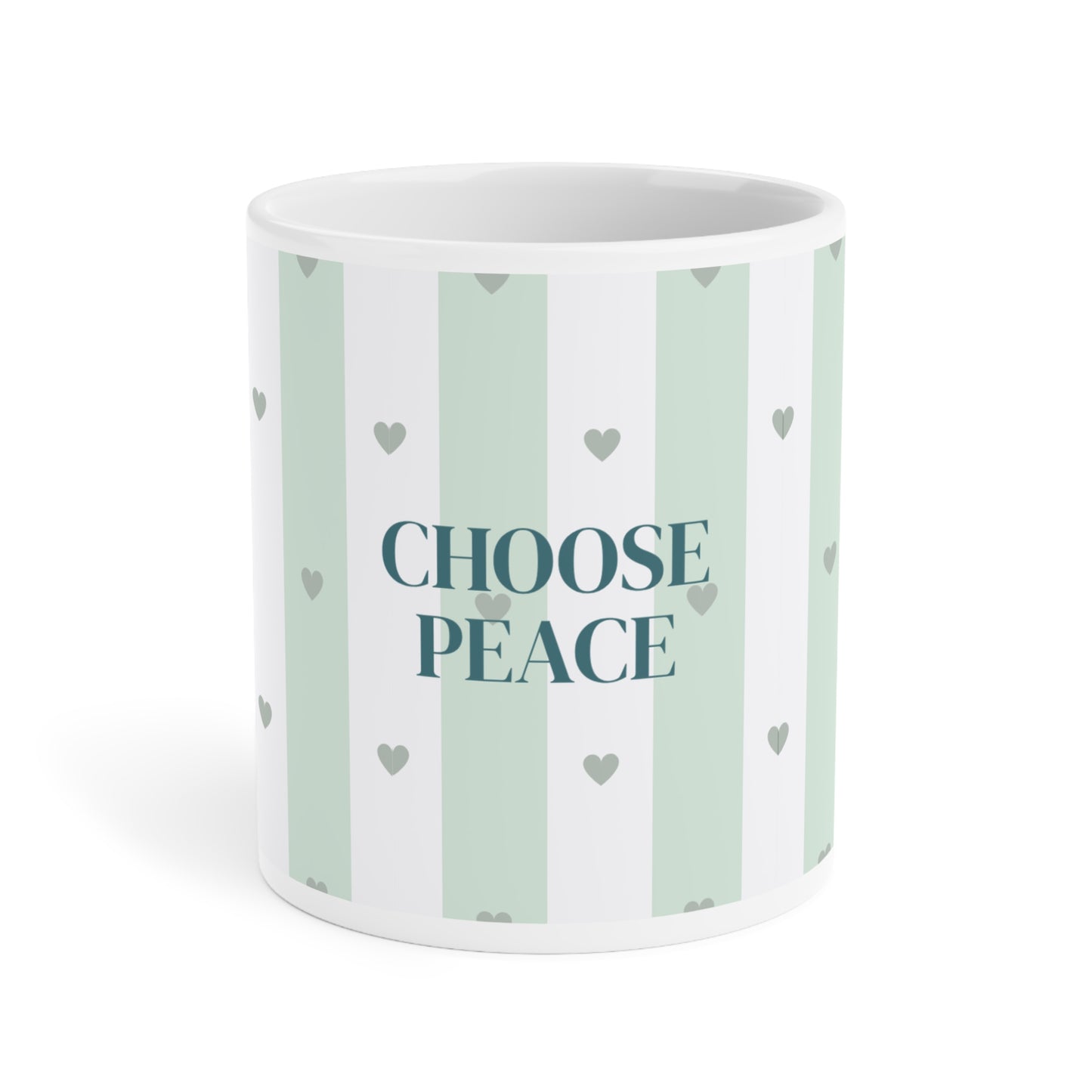 Peace Quote Ceramic Mug | Mindfulness Gift for Calm