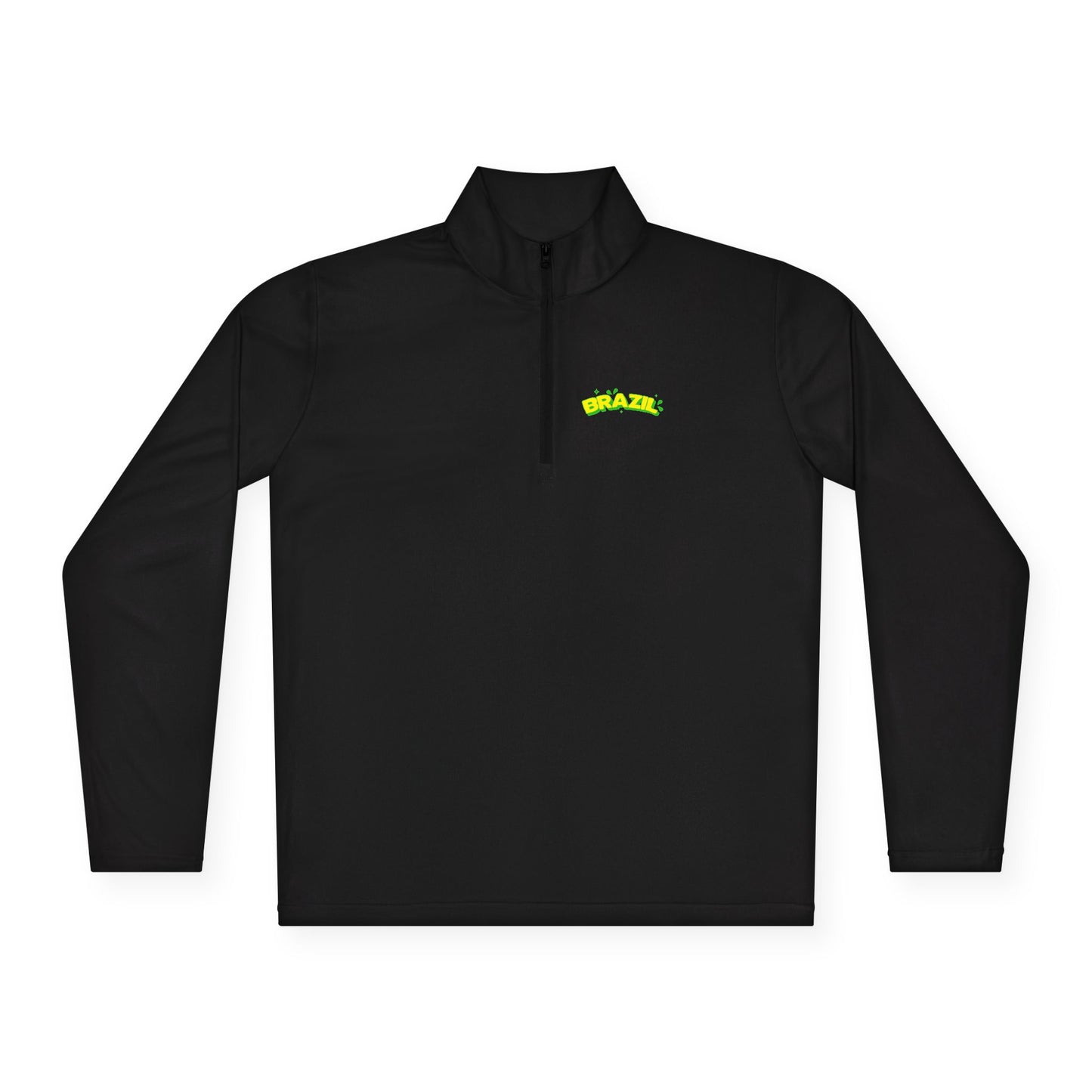 Brazil Vibrant Yellow Green Unisex Quarter-Zip Pullover