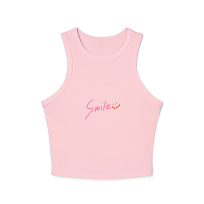 Smile Racer Tank Top | Positive Vibes Graphic Tee