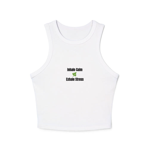 Botanical Leaf Pattern Women's Racer Tank | Eco-Minded Style