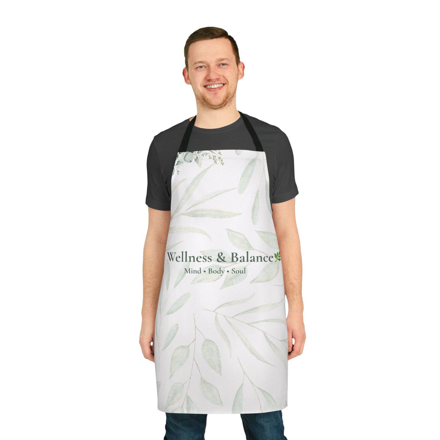 Wellness & Balance Botanical Apron | Mindful Living Kitchen Wear