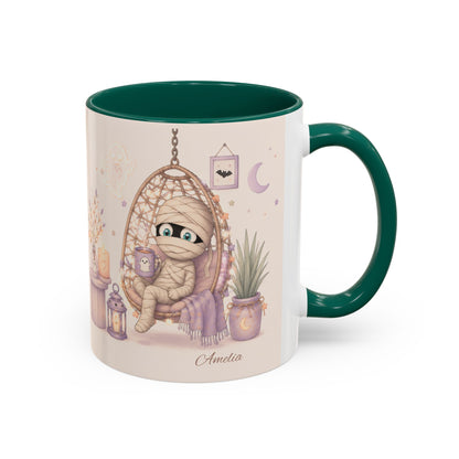 Cozy Mummy in Hanging Chair Mug | Halloween Mummy Coffee Cup