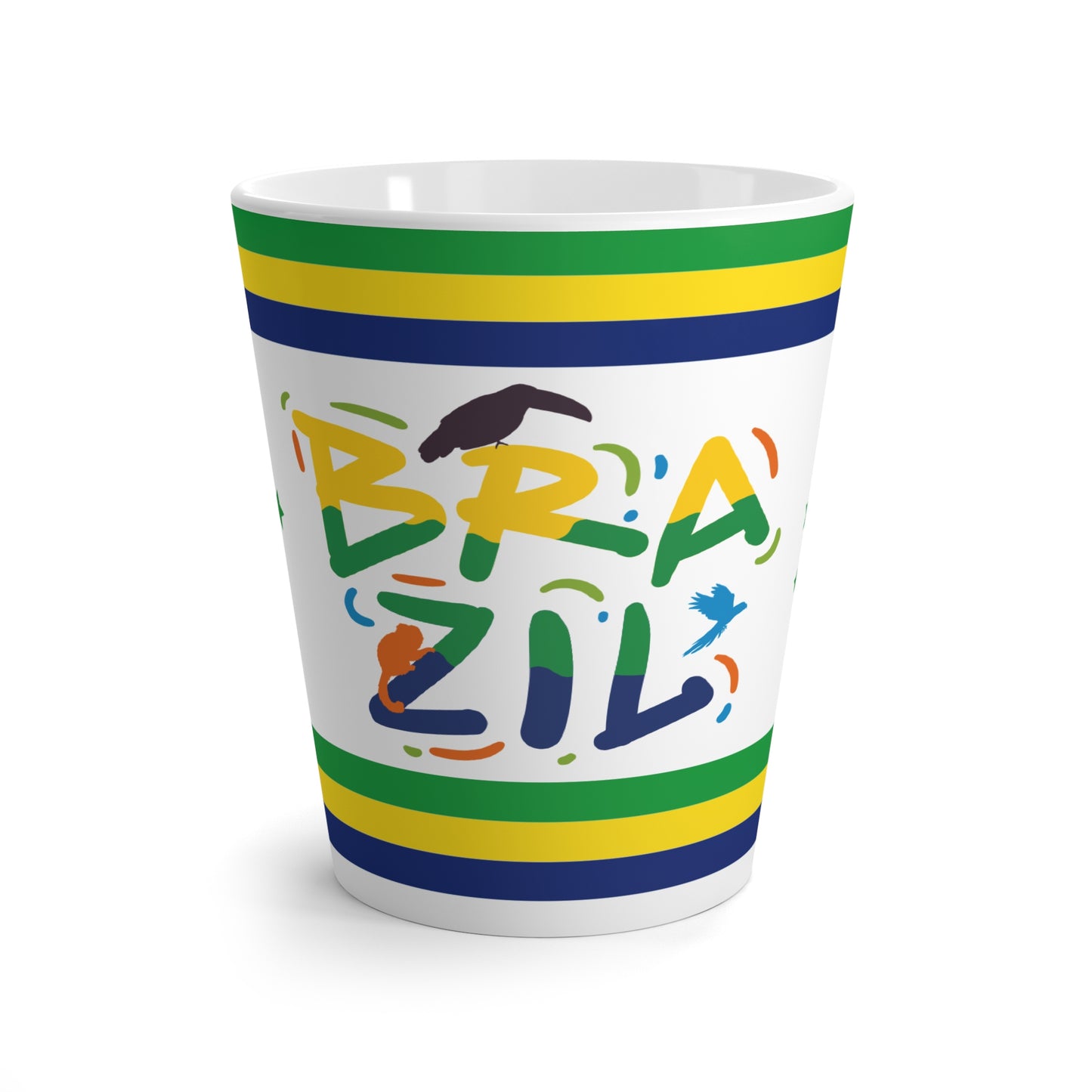 Brazil Zil Vibrant Toucan Latte Mug | Coffee Gift