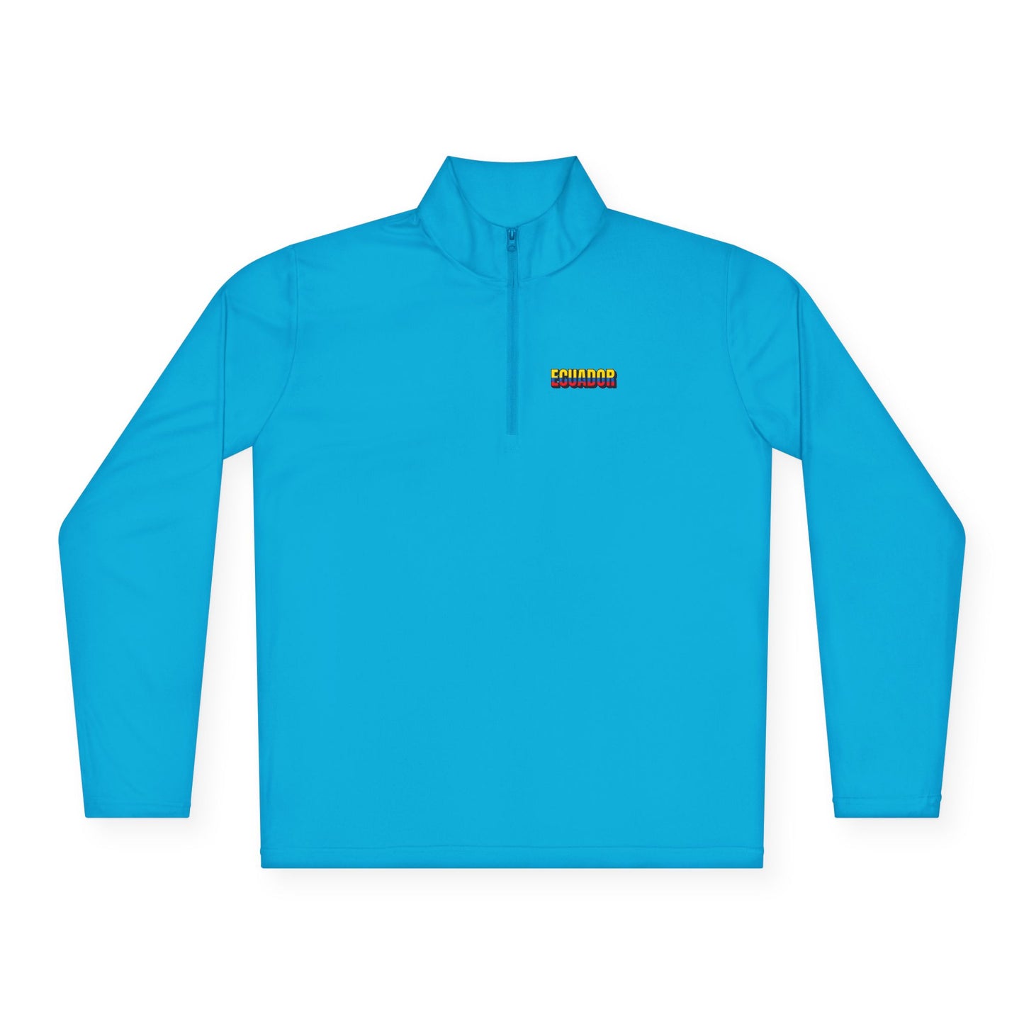 Ecuador Flag Quarter-Zip Pullover | Patriotic Sports Wear