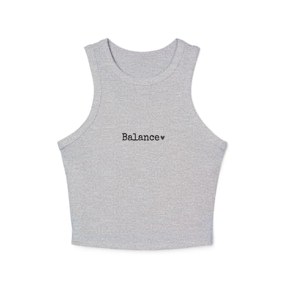 Heart Pattern Women's Racer Tank Top | Minimalist Graphic Tee
