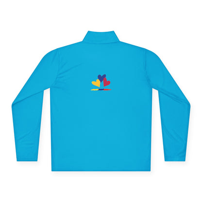 Colombia Flag Heart Unisex Quarter-Zip Pullover | Patriotic Pride