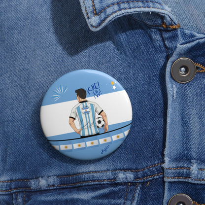 Argentine Football Player Pin Button | Soccer Fan Gift