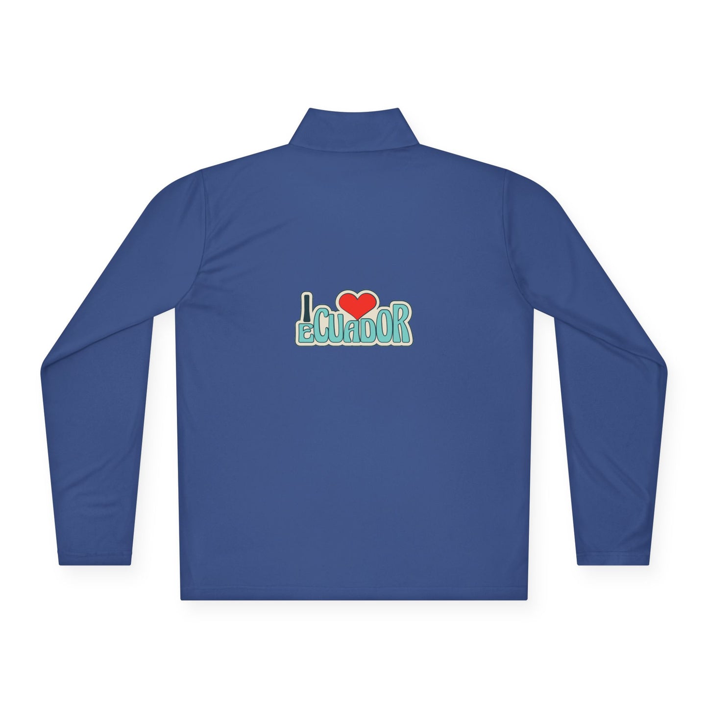 Ecuador Flag Quarter-Zip Pullover | Patriotic Sports Wear