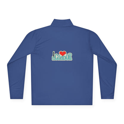 Ecuador Flag Quarter-Zip Pullover | Patriotic Sport Pullover