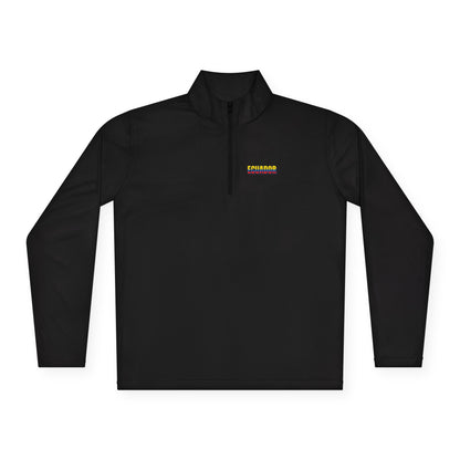 Ecuador Flag Quarter-Zip Pullover | Patriotic Sports Wear