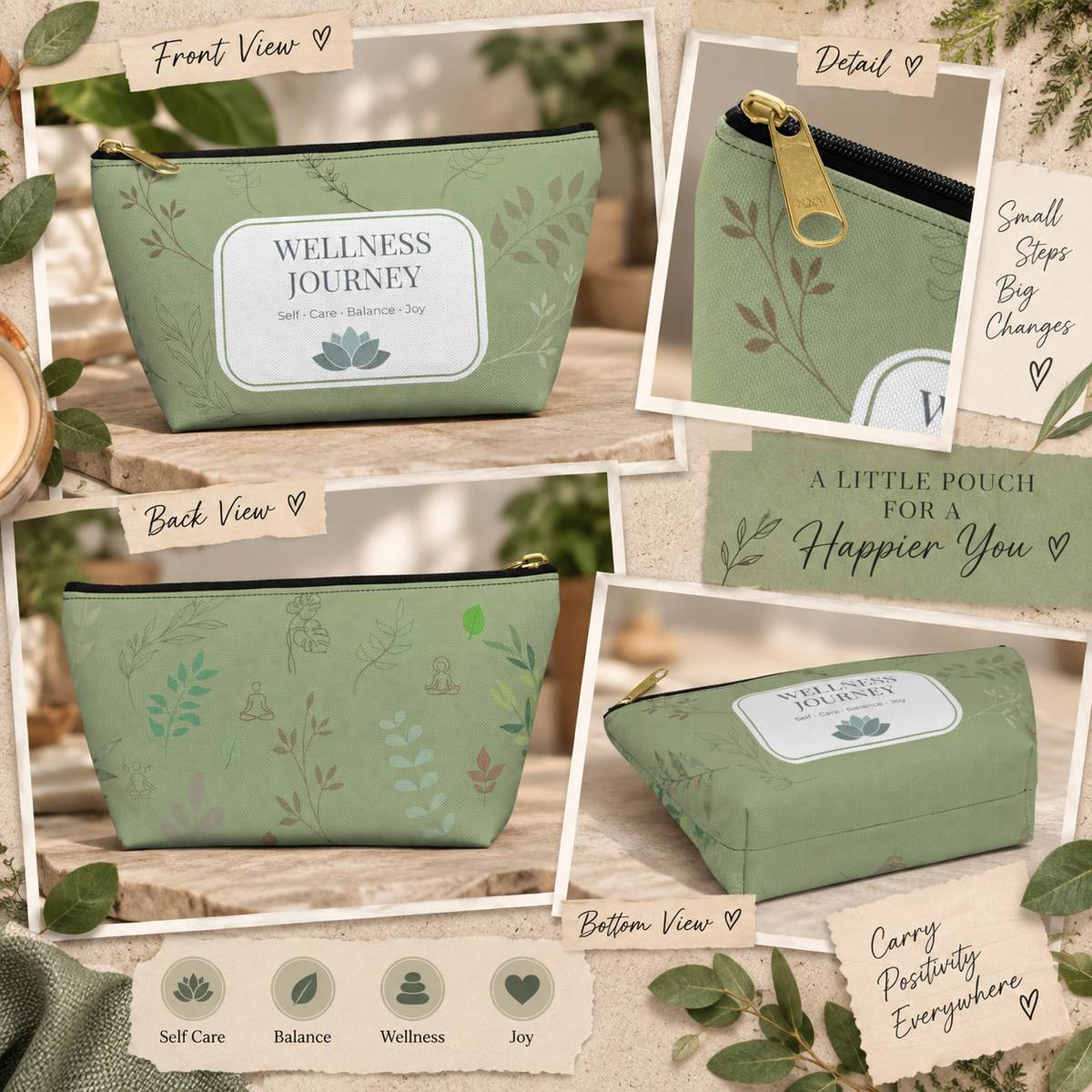 Wellness Journey Pouch Self-Care Organizer