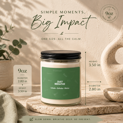 Just Breathe Mindfulness Candle