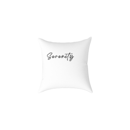 Serenity Accent Pillow Minimal Script Decor