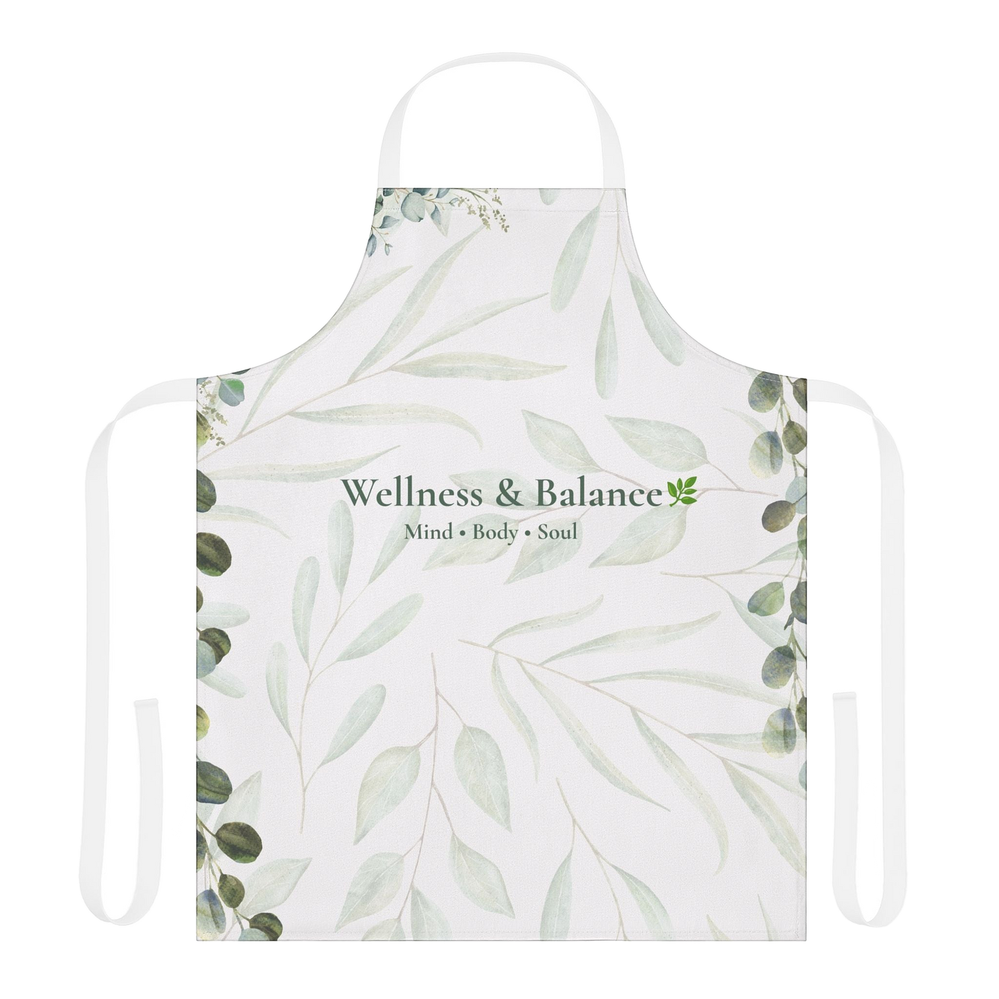 Wellness & Balance Botanical Apron | Mindful Living Kitchen Wear