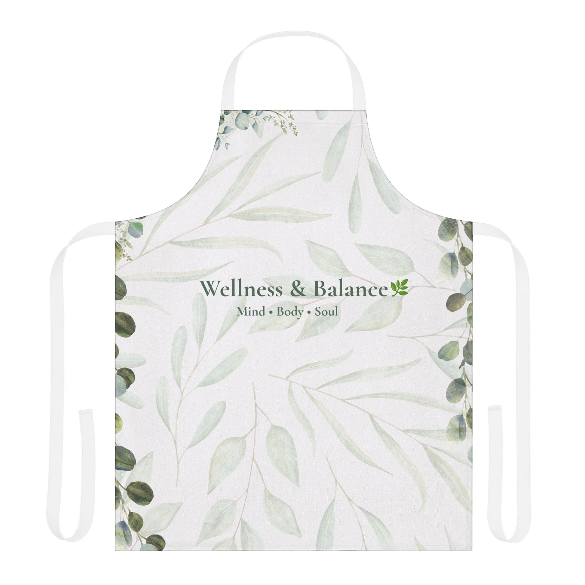 Wellness & Balance Botanical Apron | Mindful Living Kitchen Wear