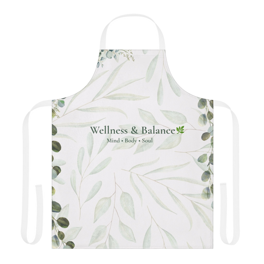 Wellness & Balance Botanical Apron | Mindful Living Kitchen Wear