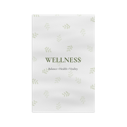 Wellness Leaf Microfiber Tea Towel | Balance Health Vitality