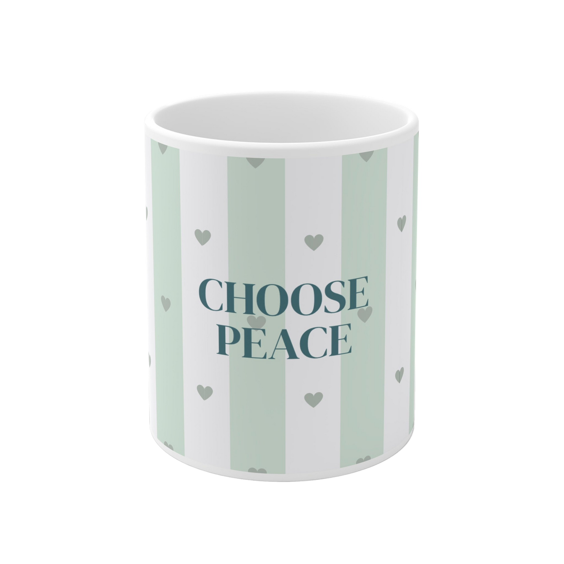 Peace Quote Ceramic Mug | Mindfulness Gift for Calm