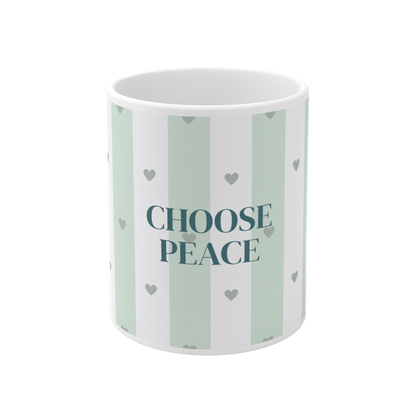 Peace Quote Ceramic Mug | Mindfulness Gift for Calm