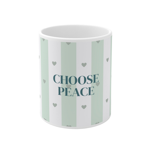 Peace Quote Ceramic Mug | Mindfulness Gift for Calm