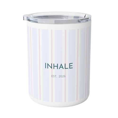 Minimal Striped Insulated Coffee Mug | Modern Design Gift
