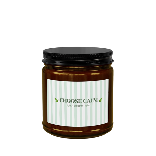 Choose Calm Motivational Scented Soy Candle | Wellness Gift
