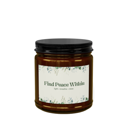 Eucalyptus Lavender Soy Candle | Wellness Mindfulness Gift