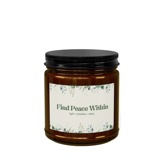 Eucalyptus Lavender Soy Candle | Wellness Mindfulness Gift