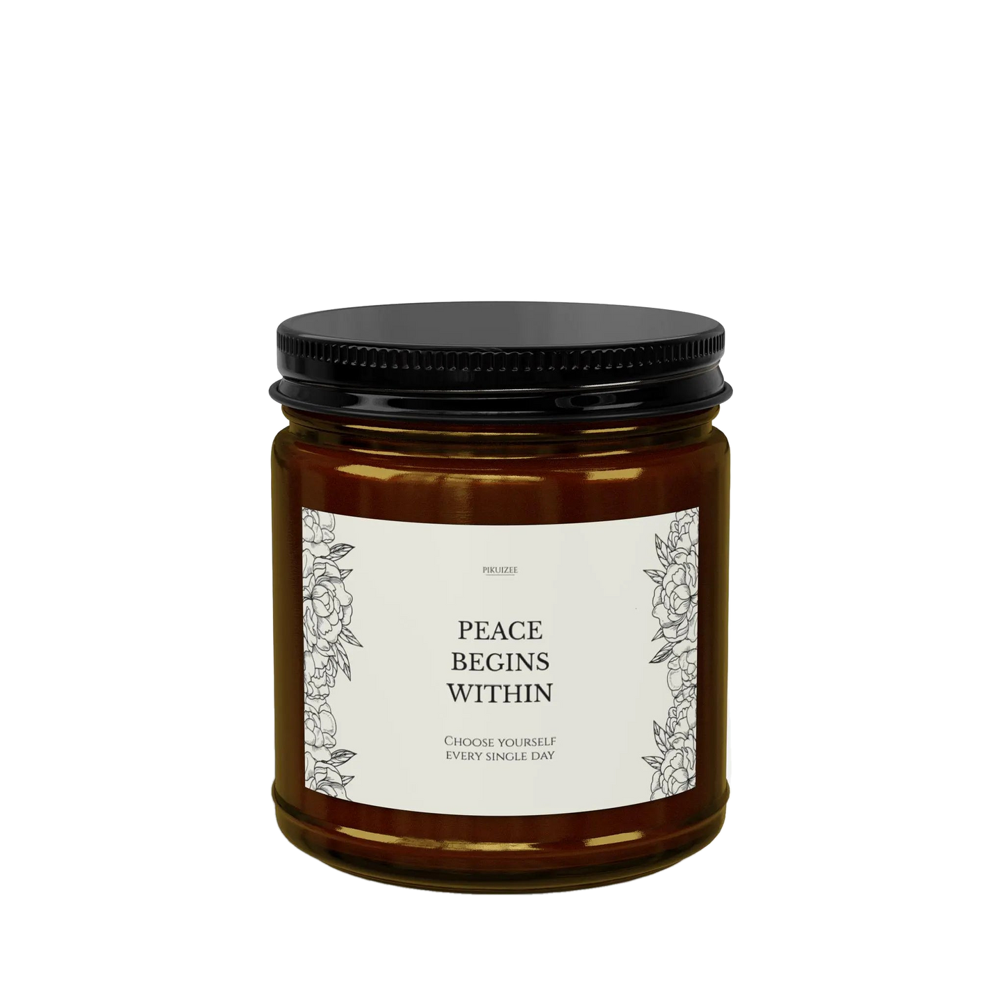 Peace Begins Within Soy Candle | Mindfulness Inspirational Gift