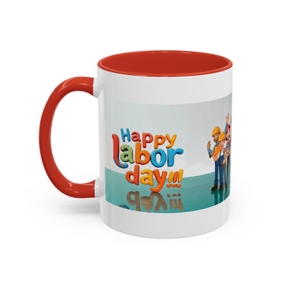 Happy Labor Day! Personalized Cartoon Mug - Worker Appreciation Gift