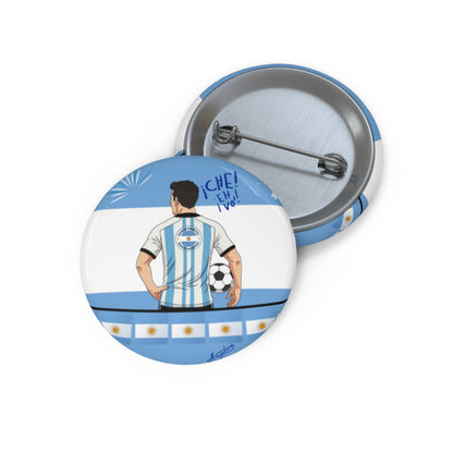 Argentine Football Player Pin Button | Soccer Fan Gift